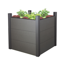 Hochbeet DESIGN WPC mit Alupfosten Anthrazit 100 x 100 x 89 cm