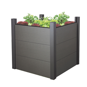 WPC Hochbeet mit Alurahmen 100x100x89