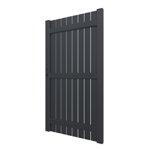 2553 SQUADRA Einzeltor 98 x 180 cm DIN Rechts Anthrazit - Schrä Standardtor 98 x 180 cm für SQUADRA Sichtschutz aus Aluminium, Anthrazit