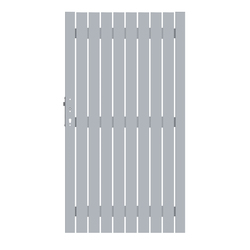 Standardtor 98 x 180 cm für SQUADRA Sichtschutz aus Aluminium, Silber, front