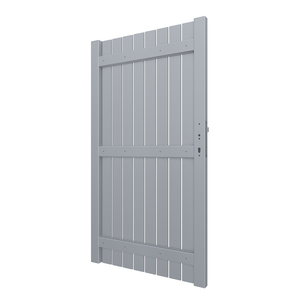2554 SQUADRA Einzeltor 98 x 180 cm DIN Links Silber - Schrge Rü Standardtor 98 x 180 cm für SQUADRA Sichtschutz aus Aluminium, Silber