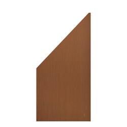 SYSTEM BOARD Rost 90x180/90 cm Zaun-Anschluss links aus Corten-Stahl von TraumGarten