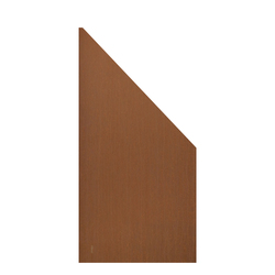 SYSTEM BOARD Rost 90x180/90 cm Zaun-Anschluss rechts aus Corten-Stahl von TraumGarten