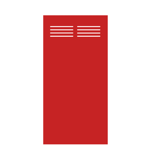 SYSTEM BOARD Rot 90x180 cm Zaunfeld mit Slot-Design von TraumGarten