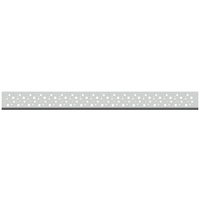 2431 SYSTEM Dekorprofil-Set Bubble Edelstahl 178x15 cm Gesamtans Dekorprofil Bubble flach ersetzt ein 15 cm Steckzaun-Profil im SYSTEM Zaunfeld