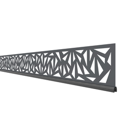 Dekorprofil Trigon 15 cm aus Metall für indivduelle SYSTEM Zaunfelder aus WPC oder Aluminium