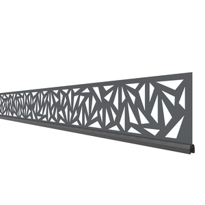 3292 SYSTEM Dekorprofil-Set Trigon Metall Anthrazit 178x15 cm Dekorprofil Trigon 15 cm aus Metall für indivduelle SYSTEM Zaunfelder aus WPC oder Aluminium