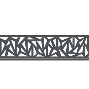 3292 SYSTEM Dekorprofil-Set Trigon Metall Anthrazit 178x15 cm De TraumGarten Dekorprofil Trigon flach mit Adapterleiste