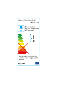2501 LED-Lichtleiste für SYSTEM Steckzaunfelder Energielabel für SYSTEM Lichtleiste von TraumGarten