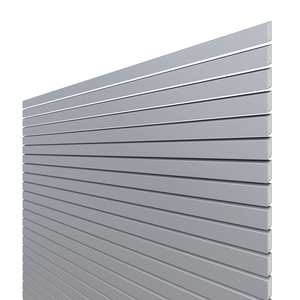 Zaunelement 180x180 cm aus silbernen Aluminium-Rhombusprofilen  von TraumGarten Profilansicht