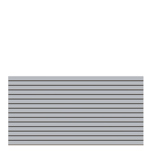 Aluminium-Vorgartenzaun 180x90 cm aus silbernen Rhombusprofilen von TraumGarten Rückansicht