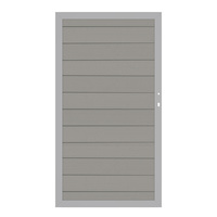 2579 SYSTEM WPC CLASSIC Grau/Silber Tor DIN Rechts 98 x 180 cm