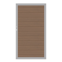 2138 SYSTEM WPC CLASSIC Mandel/Silber Tor DIN Links 98 x 180 cm