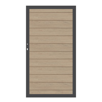 2574 SYSTEM WPC CLASSIC Sand/Anthrazit Tor DIN Links 98 x 180 cm